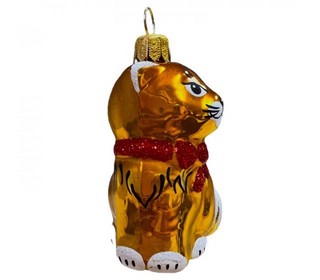 Елочное украшение 'Игрушка Котик', стекло, артикул С 838 2