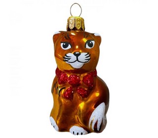Елочное украшение 'Игрушка Котик', стекло, артикул С 838 1