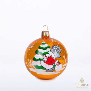 Шар 'Лесной', стекло, 7.5 см, артикул С841 2