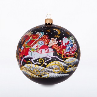 Шар 'Тройка' стекло, 11.5 см, артикул С1574