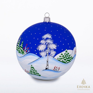 Шар 'Русская Зима', стекло, 11.5 см, артикул С 319 2