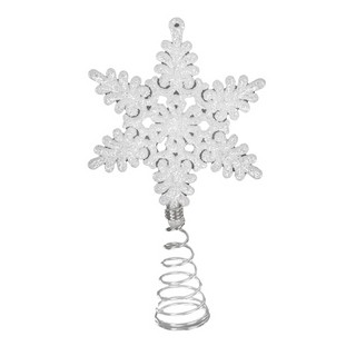 Верхушка Снежинка белая 13см
