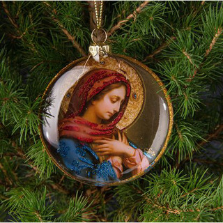 Медальон 'Дева Мария' стекло, 8 см, ErichKrause 2
