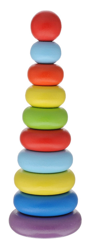 Alatoys Пирамидка Колечки 10 элементов, цвет мультицвет