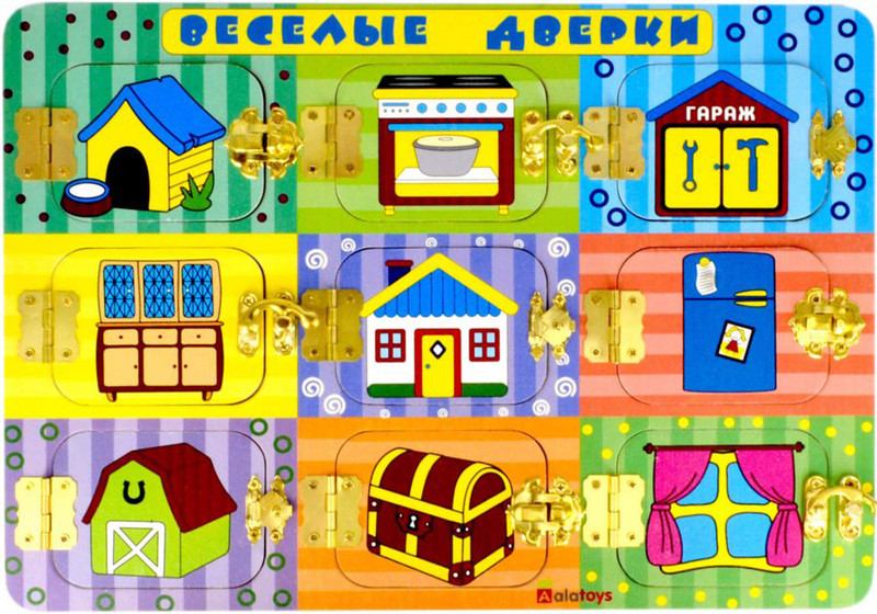 Бизиборд Alatoys 'Веселые дверки'