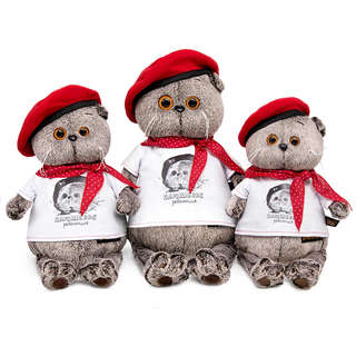 Басик в футболке с принтом 'Плюшевая революция', 30 см, Budi Basa 6