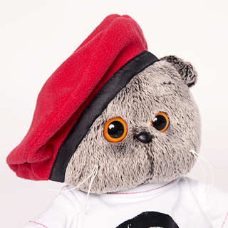 Басик в футболке с принтом 'Плюшевая революция', 30 см, Budi Basa 4