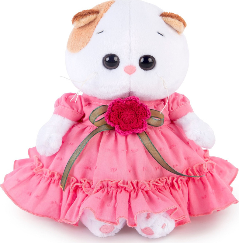 Ли-ли Baby в платье с вязаным цветочком 20 см