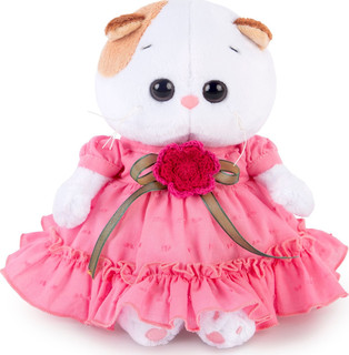 Ли-ли Baby в платье с вязаным цветочком 20 см
