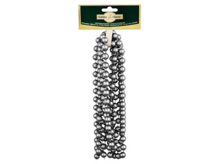 Бусы 'Морской жемчуг' серебряные, 12 ммх2,7 м