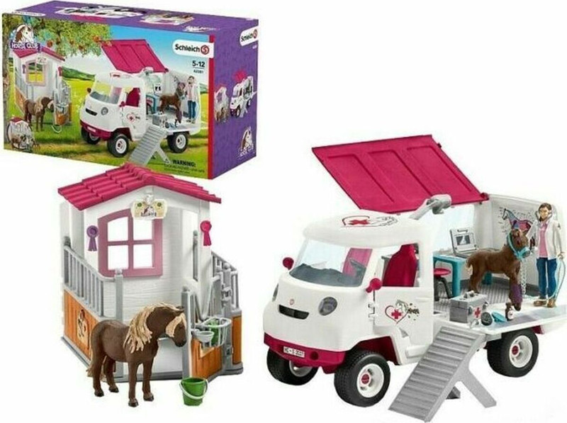 Schleich Игровой набор Визит ветеринара в центр верховой езды 42381