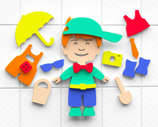 Набор для купания Аква-Одевашка Мальчик 4