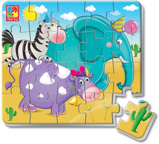 Vladi Toys Мягкие магнитные пазлы в стакане Зверята