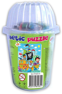 Vladi Toys Мягкие магнитные пазлы в стакане Пираты 2