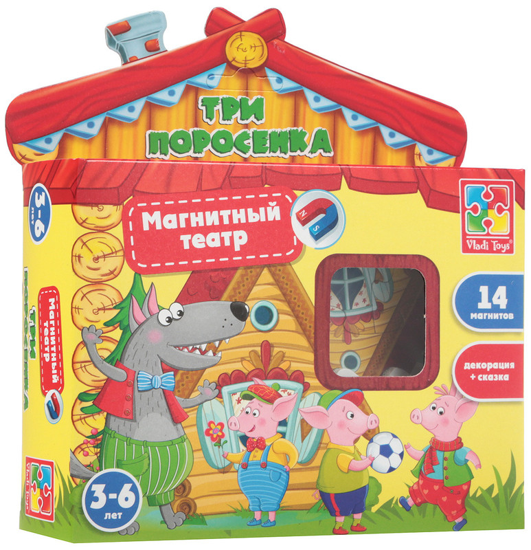 Vladi Toys. Магнитный театр 'Три поросенка'