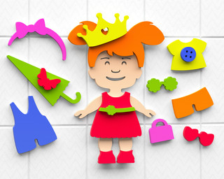 Набор для ванной 'Аква-Одевашка. Девочка' El'BascoToys, цвет разноцветный 3