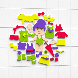 Набор для ванной 'Аква-Одевашка. Девочка' El'BascoToys, цвет разноцветный 4