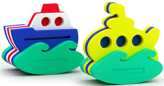 Игрушка-конструктор для купания Кораблик и Подводная лодка 2