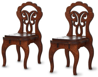 ЯиГрушка Мебель для кукол Стул 2 шт, цвет коричневый 1