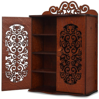 ЯиГрушка Мебель для кукол Шкаф для спальни, цвет коричневый 2