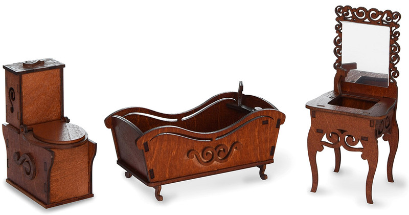 Одним прекрасным утром Мебель для кукол Ванная комната