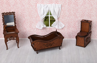 Одним прекрасным утром Мебель для кукол Ванная комната 2