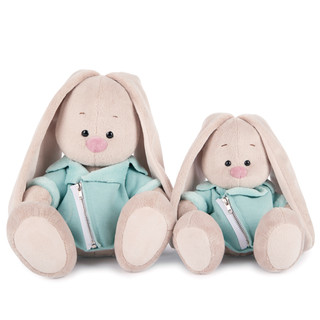 Зайка Ми в голубой меховой курточке, 18 см 5