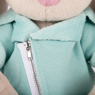 Зайка Ми в голубой меховой курточке, 18 см 3