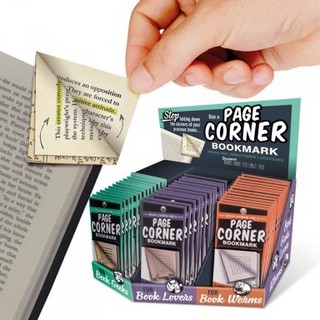 Книжная закладка IF 'Books Geeks Green', уголковая, артикул SP375 2