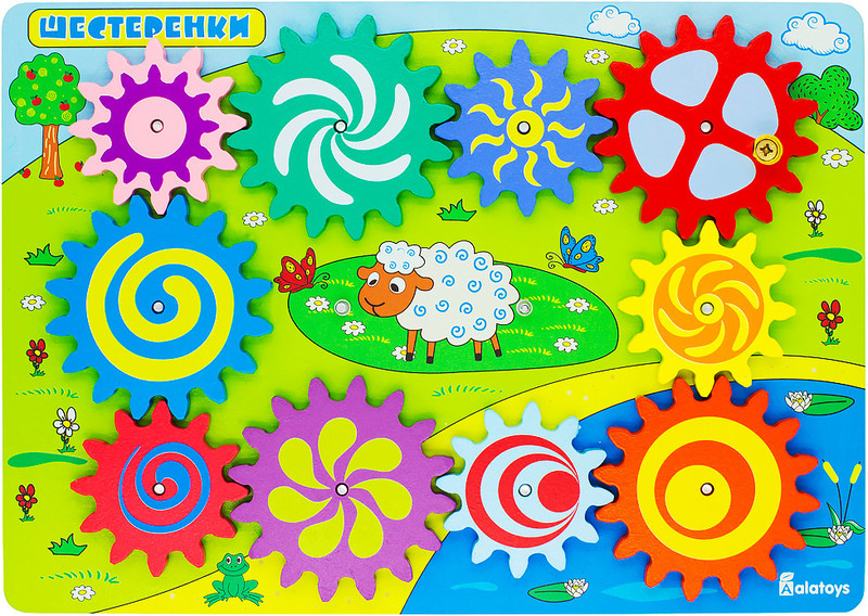 Бизиборд Alatoys 'Шестеренки'