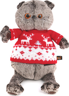 Басик в свитере в оленях, 25см