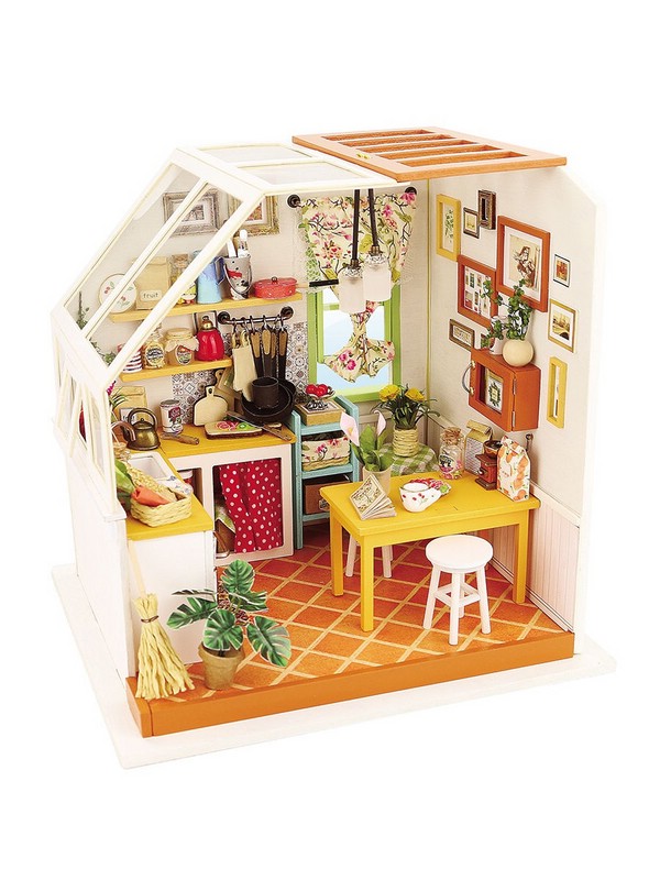 Румбокс 'Уютная кухня' Интерьерный конструктор Robotime DG105