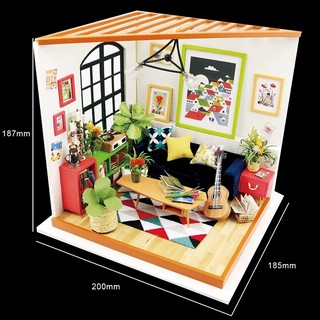 Румбокс 'Гостиная' Интерьерный конструктор Robotime DG106 9