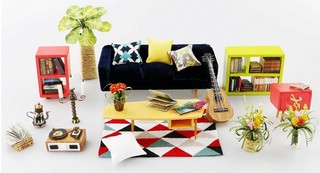 Румбокс 'Гостиная' Интерьерный конструктор Robotime DG106 6