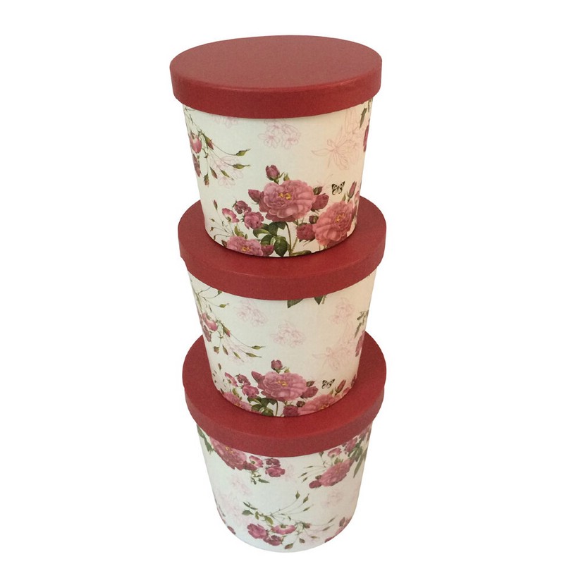 Коробка-цилиндр, высота 17 см, красная. Цена за 1 шт.