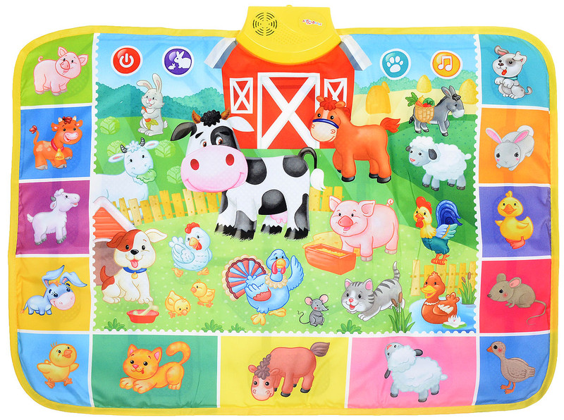 Азбукварик Электронная игрушка Музыкальный коврик На ферме