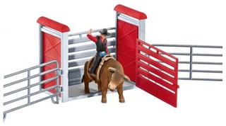Schleich Игровой набор Родео с ковбоем, быком, аксессуарами 41419 4