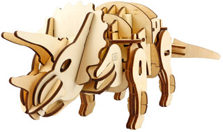 Play Wood Деревянный механизированный конструктор Трицератопс 2