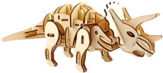 Play Wood Деревянный механизированный конструктор Трицератопс 4