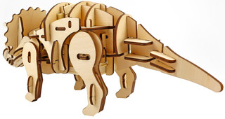 Play Wood Деревянный механизированный конструктор Трицератопс 6