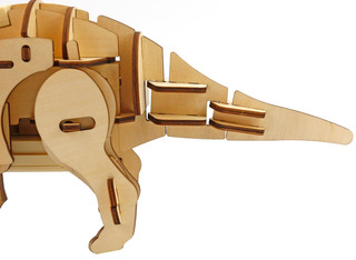 Play Wood Деревянный механизированный конструктор Трицератопс 7