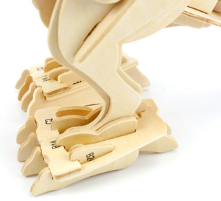 Play Wood Деревянный механизированный конструктор Тираннозавр. PW1101 6