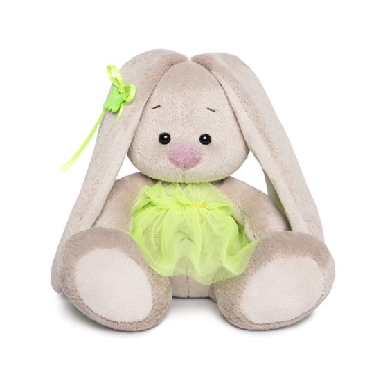 Зайка Ми в ярко-зеленой юбочке «фонарик» 15 см