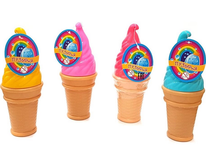 Мыльные пузыри 'Мороженое' 120 мл, цвет в асс. Цена за 1 шт.