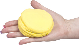 Пластилин воздушный, легкий Fluffy, цвет желтый 2