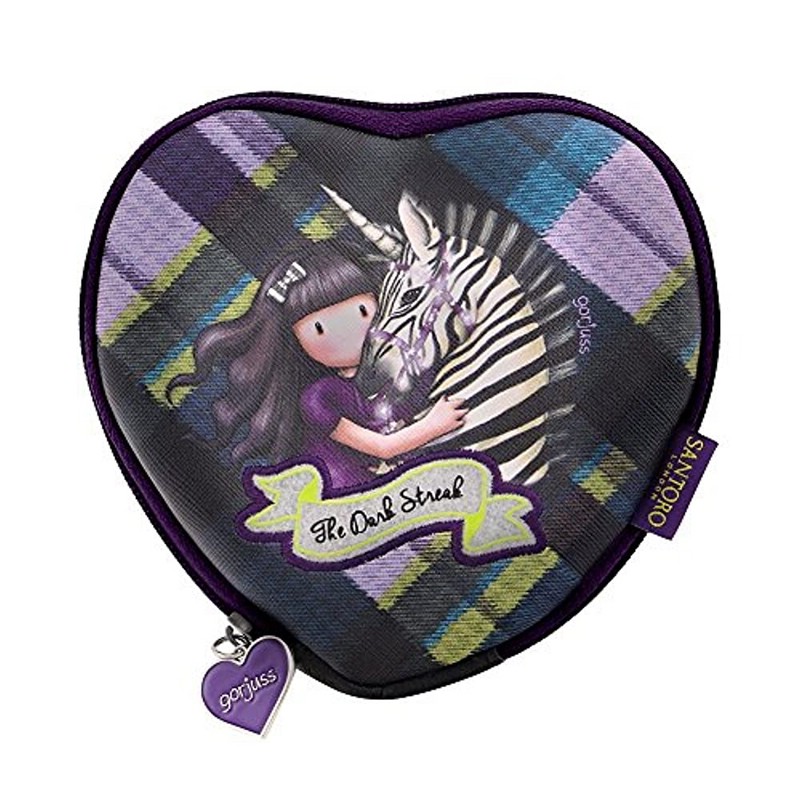 Кошелек The Dark Streak в форме сердца, на молнии (монетница)