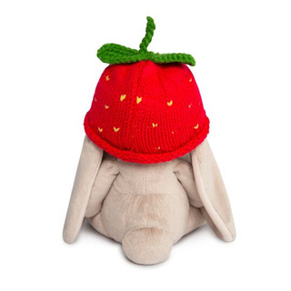 Зайка Ми в вязаной шапке 'Клубничка', 18 см, артикул SidS-242 3
