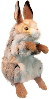 Мягкая игрушка Hansa Заяц, игрушка на руку, 35см