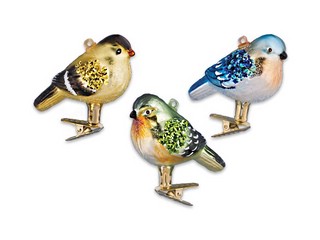 Птичка робин на клипе, асс. из 3-х (стекло) 7,5х4х7 см. Цена ...