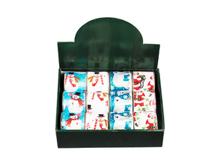 Лента для декорирования "Санты, снеговики и белые медведи" кр...